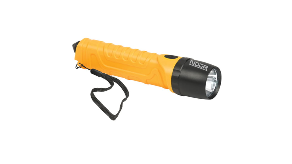 SnugPak Ndur Emergency Led Flashlight w/Glass Breaker, Yellow/Black, 51700