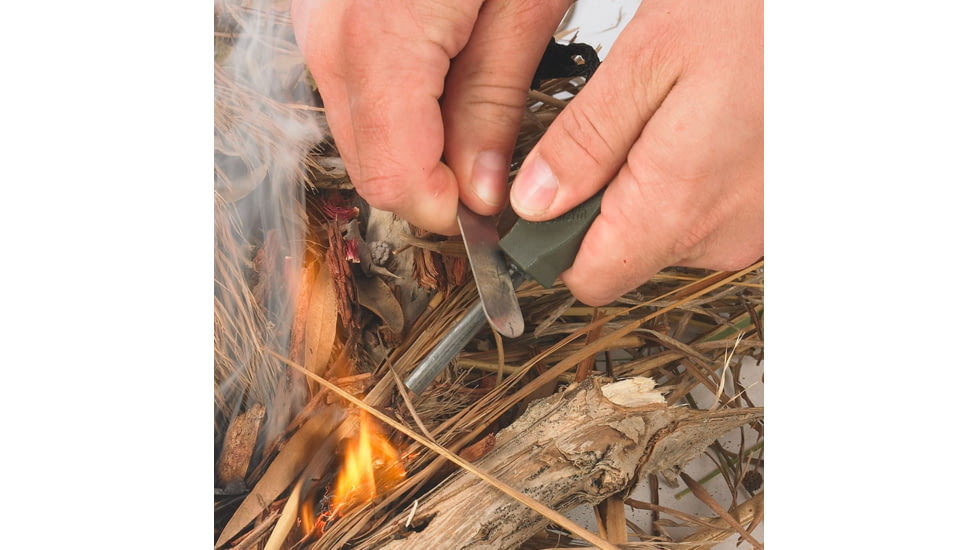 SnugPak Ndur Mini Fire Steel w/Striker, Olive, 31161