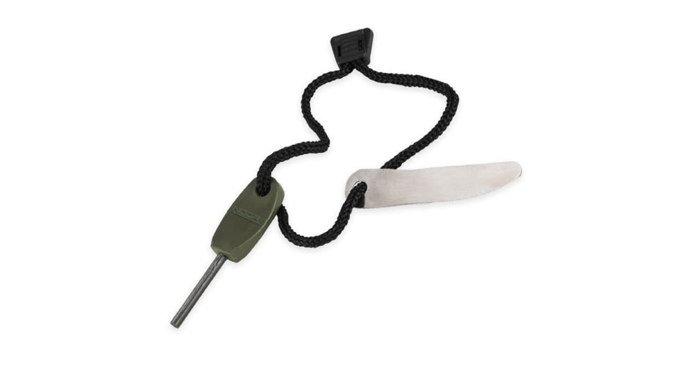 SnugPak Ndur Mini Fire Steel w/Striker, Olive, 31161