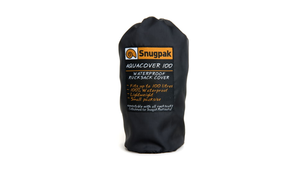 SnugPak Snugpak Aquacover 100L Waterproof Ruksack Cover, Black, 100, 92149