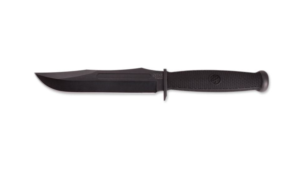 SOG Fixation Bowie Knife w/ SE 7in. Steel Blade and Nylon Sheath, BLK Oxide Finish, Black FX01N-CP