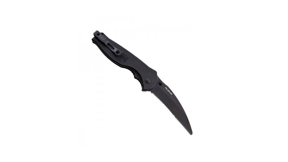 SOG Flash Rescue Knife, Black TiNi - 3.5in Partially Serrated Blade TFSA6