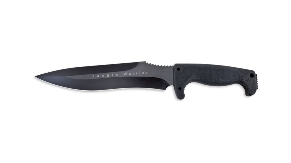 SOG Jungle Warrior Knife w/ SE 9.75in. Steel Blade and Nylon Sheath, BLK Oxide Finish, Black F14N-CP