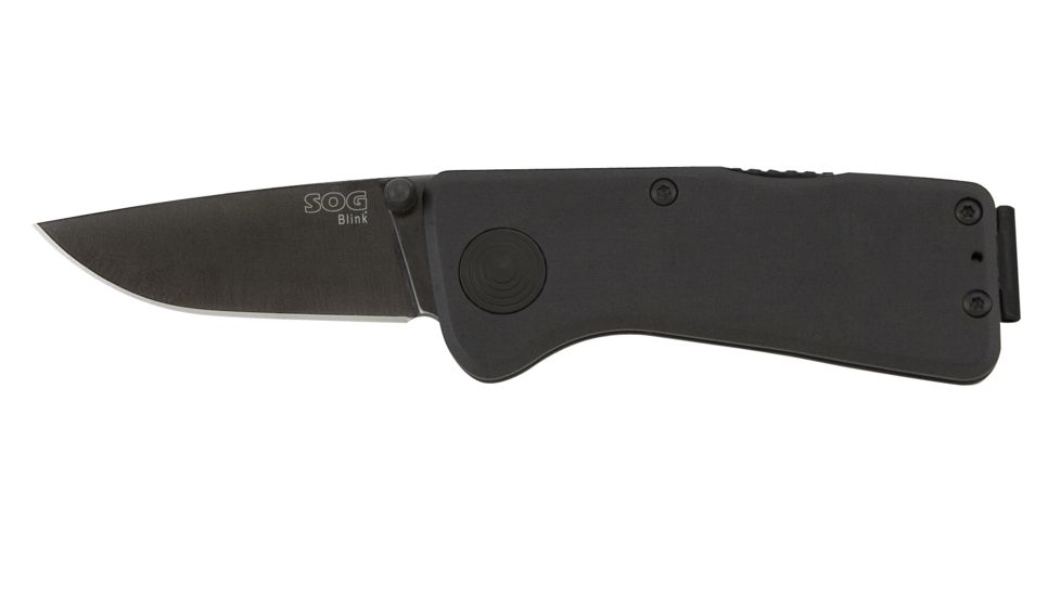 SOG Knives TBBA-99 Blink Black TiNi Folding Knife Folding Knife