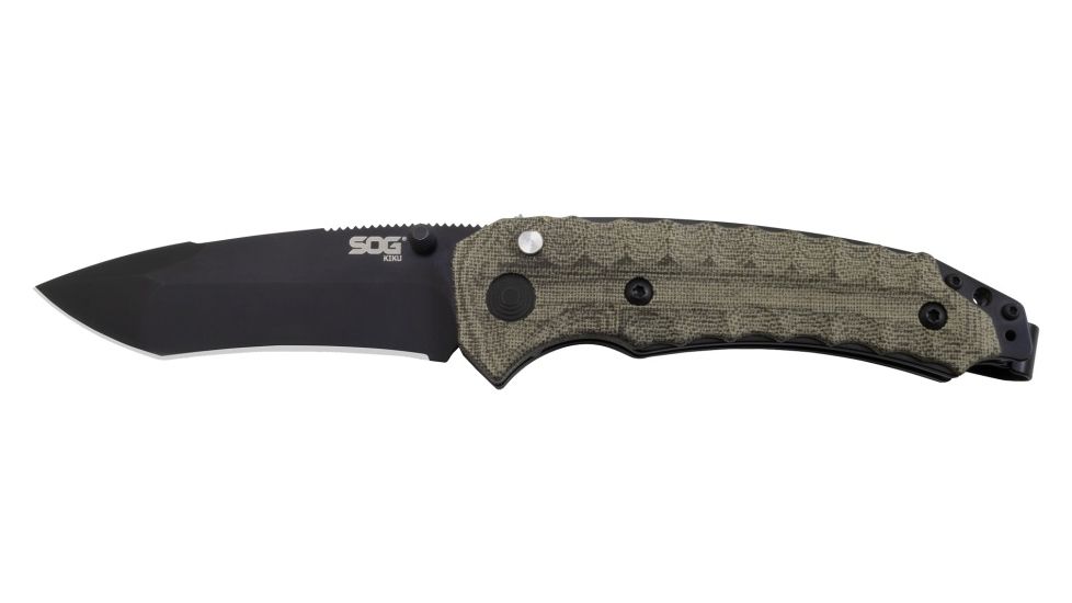 SOG Specialty Knives &amp; Tools Kiku Assisted VG10 Folding Knife, Black, KU-3002
