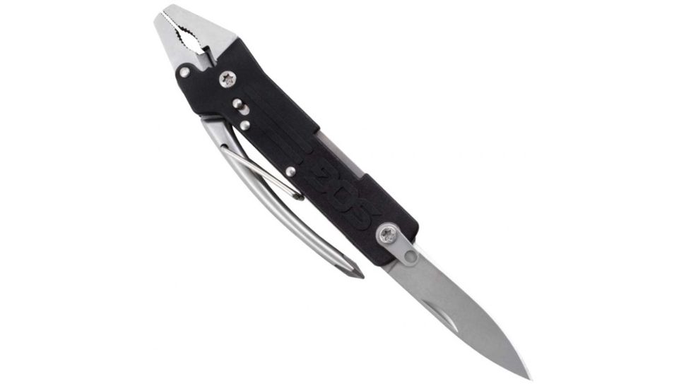 SOG Specialty Knives &amp; Tools Micro ToolClip Multi-Tool, Bead Blast, TC1001-CP