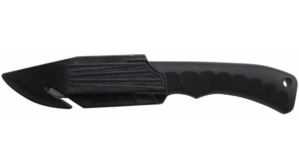 SOG Specialty Knives &amp; Tools Ace Fixed Blade Knife, 3.8in, 7Cr17MoV Blade, Clip Point, Black, TPR Handle, Grey/Black, SOG-ACE1001-CP