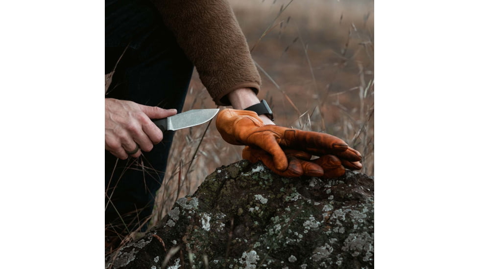 SOG Specialty Knives &amp; Tools Ace Fixed Blade Knife, 3.8in, 7Cr17MoV Blade, Clip Point, Black, TPR Handle, Grey/Black, SOG-ACE1001-CP