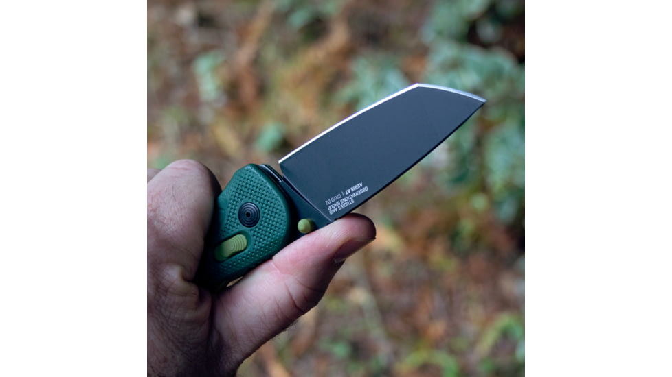 SOG Specialty Knives &amp; Tools Aegis AT Folding Knives, 3.13in, Straight Edge, Cryo D2 Steel, Drop Point, Forest, GRN Handle, SOG-11-41-13-41