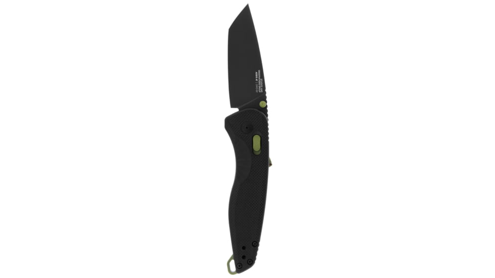 SOG Specialty Knives &amp; Tools Aegis FX Fixed Blade Knives, 3.13in, Straight Edge, Cryo D2 Steel, Drop Point, Black, GRN Handle, SOG-17-41-04-41