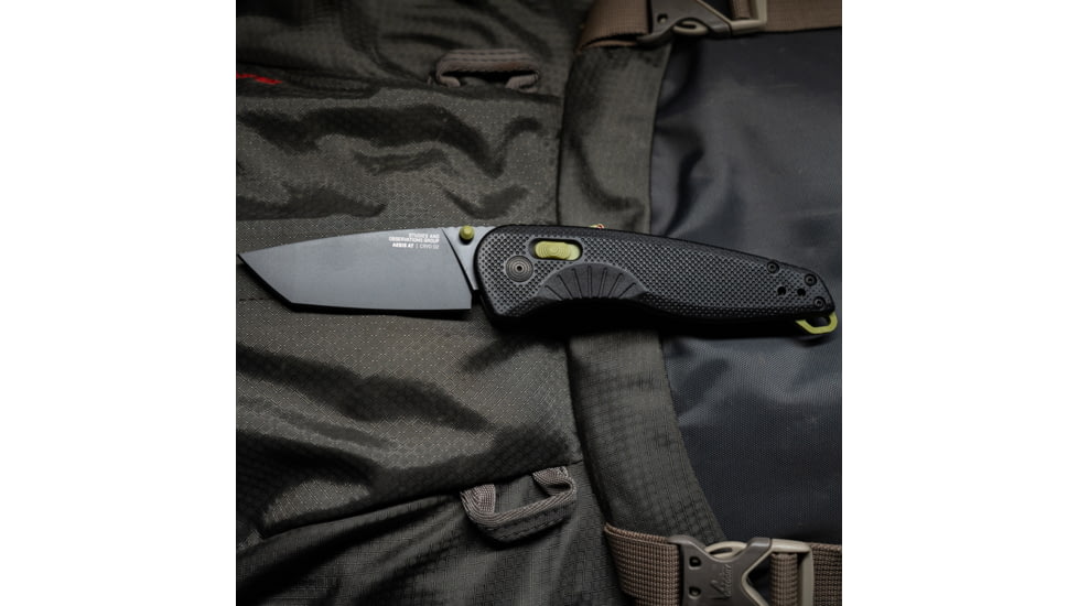 SOG Specialty Knives &amp; Tools Aegis FX Fixed Blade Knives, 3.13in, Straight Edge, Cryo D2 Steel, Drop Point, Black, GRN Handle, SOG-17-41-04-41