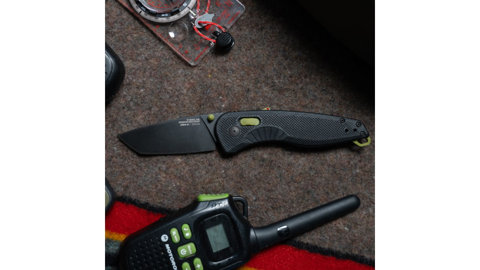 SOG Specialty Knives &amp; Tools Aegis FX Fixed Blade Knives, 3.13in, Straight Edge, Cryo D2 Steel, Drop Point, Black, GRN Handle, SOG-17-41-04-41