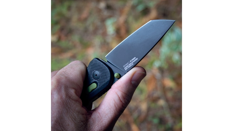 SOG Specialty Knives &amp; Tools Aegis FX Fixed Blade Knives, 3.13in, Straight Edge, Cryo D2 Steel, Drop Point, Black, GRN Handle, SOG-17-41-04-41