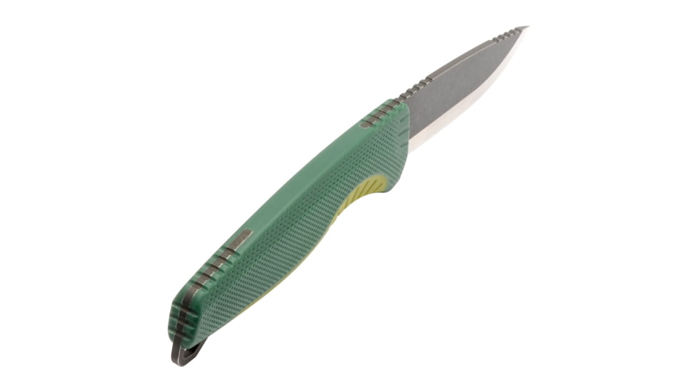 SOG Specialty Knives &amp; Tools Aegis FX Fixed Blade Knives, 3.7in, Straight Edge, CRYO KRUPP 4116 Steel, Drop Point, Green, GRN / TPU Handle, Black, SOG-17-41-02-41