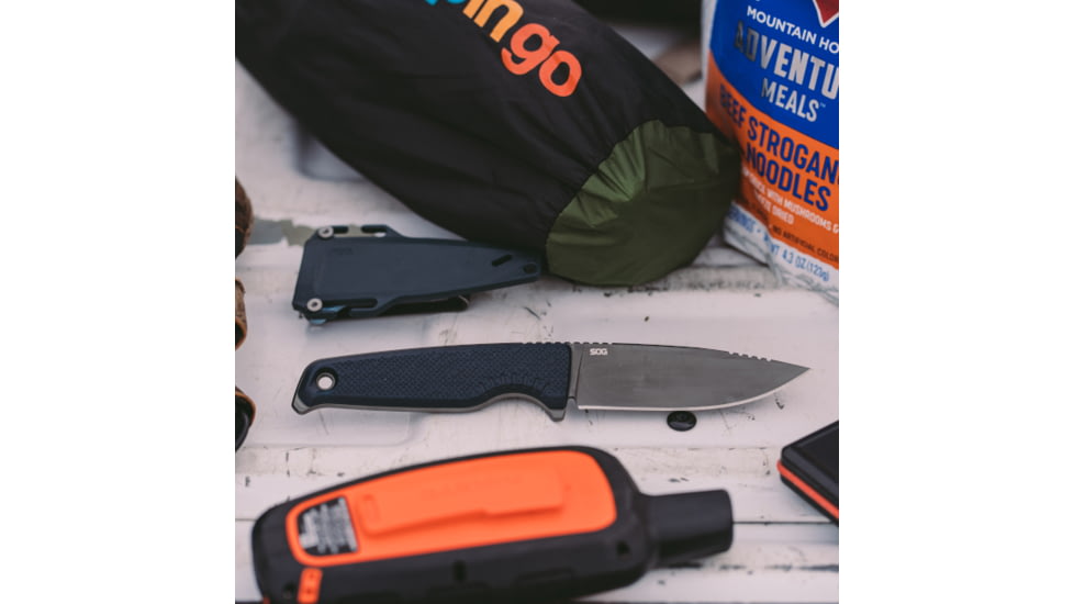 SOG Specialty Knives &amp; Tools Altair FX Fixed Blade Knives, 3.7in, Straight Edge, CRYO KRUPP 4116 Steel, Clip Point, Black, GRN / TPU Handle, Black, SOG-17-79-01-57