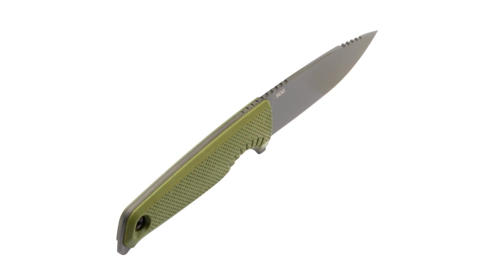 SOG Specialty Knives &amp; Tools Altair FX Fixed Blade Knives, 3.7in, Straight Edge, CRYO KRUPP 4116 Steel, Clip Point, Green, GRN / TPU Handle, Black, SOG-17-79-03-57