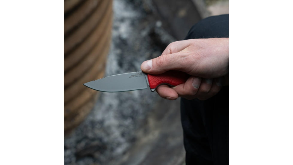 SOG Specialty Knives &amp; Tools Altair FX Fixed Blade Knives, 3.7in, Straight Edge, CRYO KRUPP 4116 Steel, Clip Point, Red, GRN / TPU Handle, Black, SOG-17-79-02-57