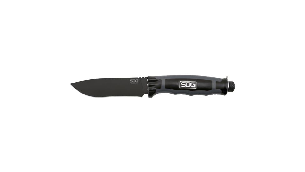 SOG Specialty Knives &amp; Tools Bladelight Tactical Knive w/ Illumination, 4.5in 8Cr13Mov Stainless Steel Blade, Black/ Grey Handle, BLT22K
