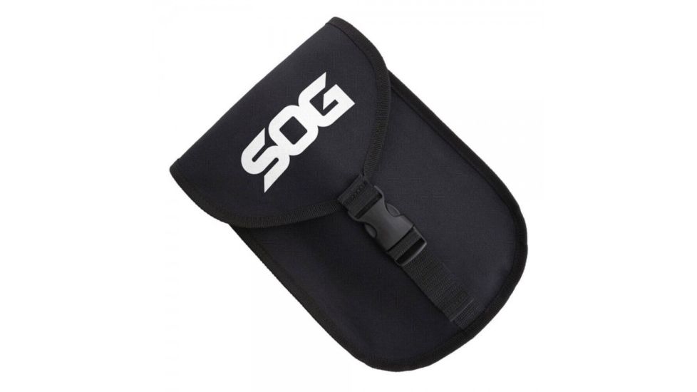 SOG Specialty Knives &amp; Tools Elite E-Tool Collapsible Shovel, Ballistic Nylon Sheath, 26 inch, Hardcased Black, F19-N