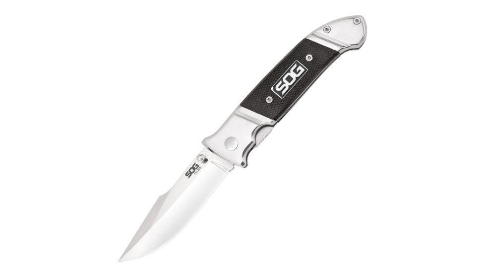 SOG Specialty Knives &amp; Tools Fielder Assist Mini- 2.75in 5Cr15Mov Steel Blade, Aluminum G10 Handle, FF3302