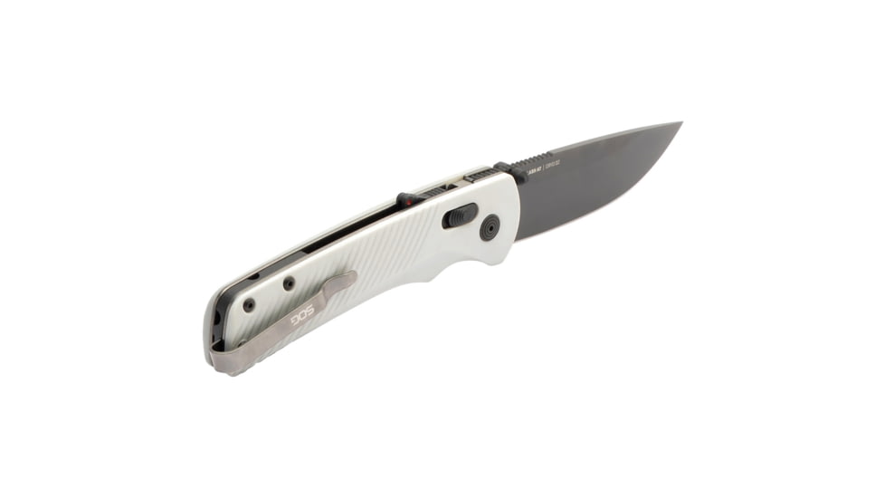 SOG Specialty Knives &amp; Tools Flash At - Concrete Assisted Opening Folding Knife, Cool Gray, 11-18-10-41