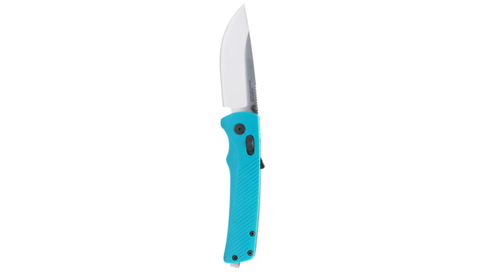 SOG Specialty Knives &amp; Tools Flash AT Folding Knives, 3.45in, CRYO D2, Satin Straight Back Blade, Petrol Green GRN Handle, 11-18-13-41