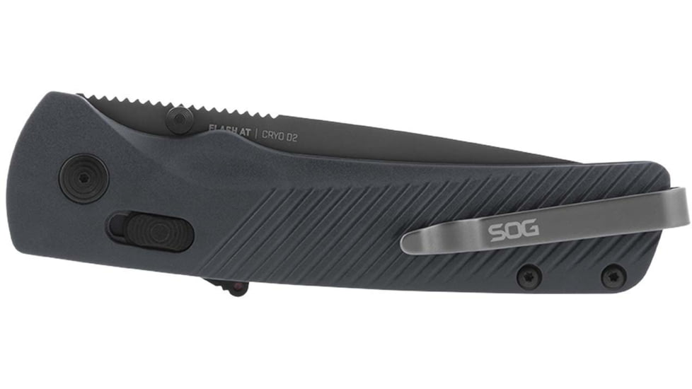 SOG Specialty Knives &amp; Tools Flash At - Urban Grey - Partially Serrated - 11-18-06-57