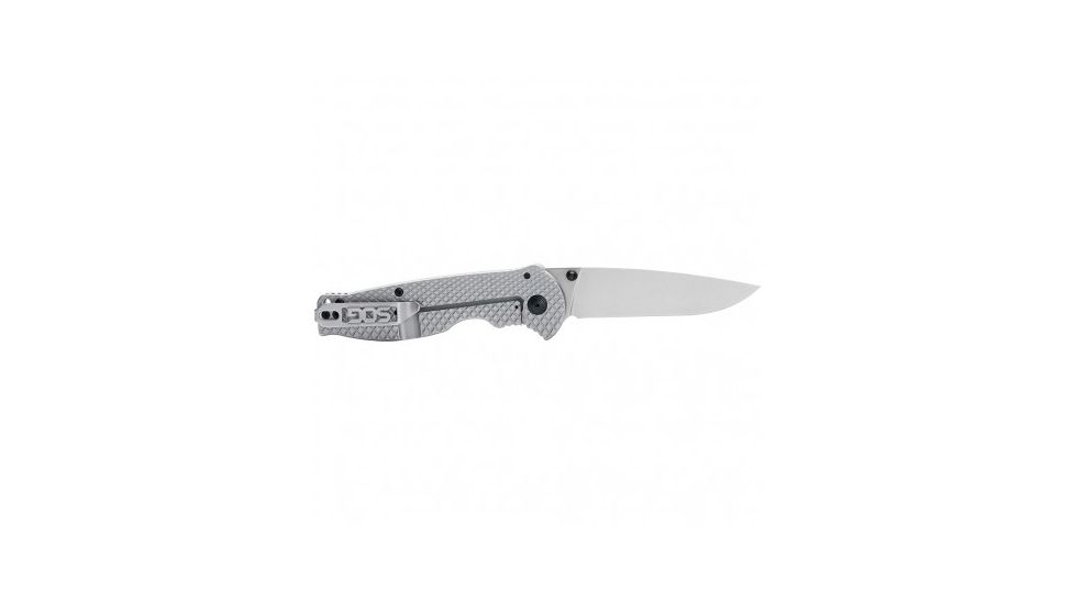 SOG Specialty Knives &amp; Tools Flash FL 3.4in Folding Knife, Stainless Steel, Silver 14-18-01-57