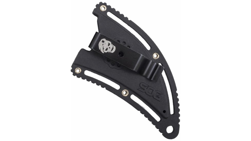 SOG Specialty Knives & Tools Gambit Blade Knife, 2.58in, 7Cr17MoV Blade, Sheepsfoot, Black, Glass-Reinforced Nylon Handle, Silve, SOG-GB1001-CP