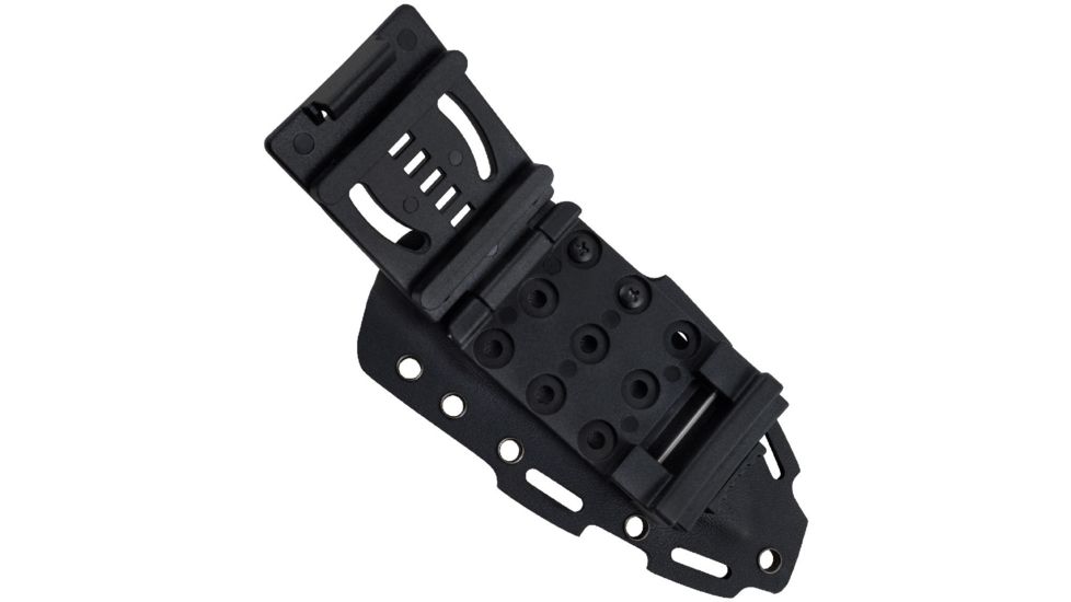 SOG Specialty Knives &amp; Tools Kiku 4 Inch Dual Direction Satin Fixed Blade Knife w/ Micarta Handle and Kydex Sheath, Silver, KU-2022