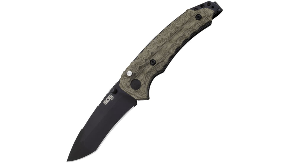 SOG Specialty Knives &amp; Tools Kiku Assisted Folding Knife, Black, KU-3004