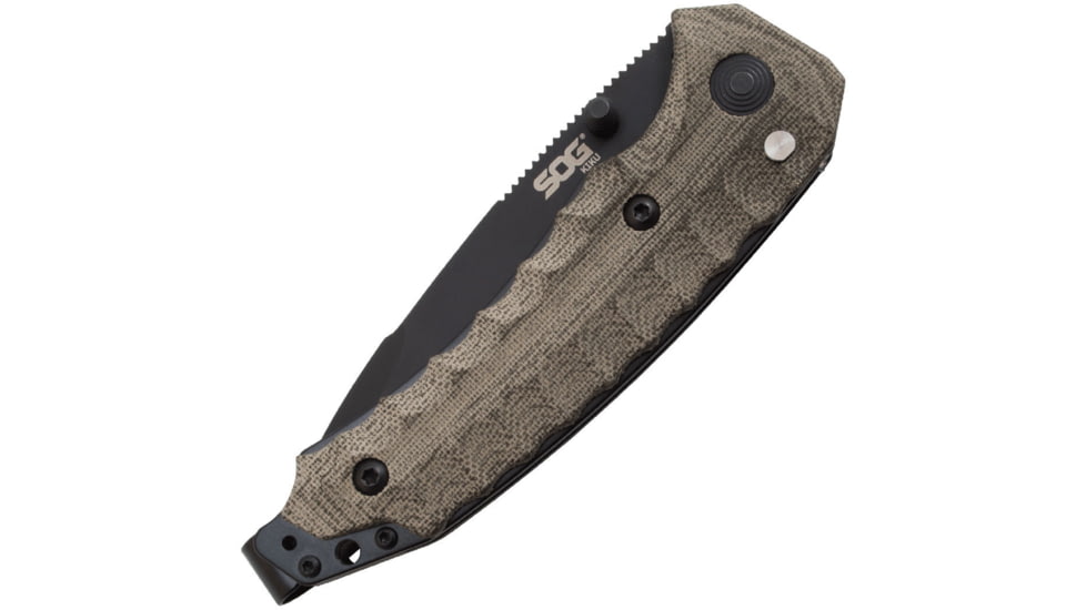 SOG Specialty Knives &amp; Tools Kiku Assisted Folding Knife, Black, KU-3004