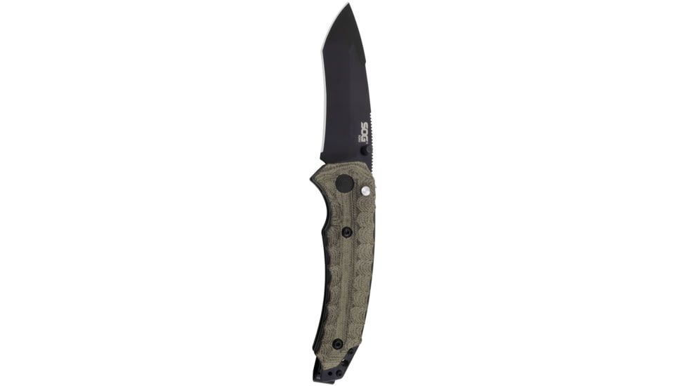 SOG Specialty Knives &amp; Tools Kiku Assisted Folding Knife, Black, KU-3004