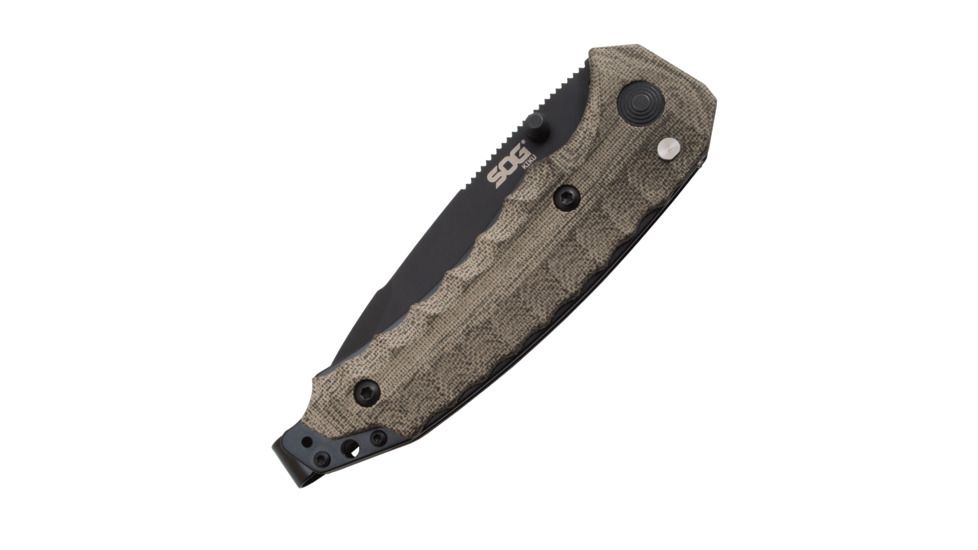 SOG Specialty Knives &amp; Tools Kiku Assisted VG10 Folding Knife, Black, KU-3002
