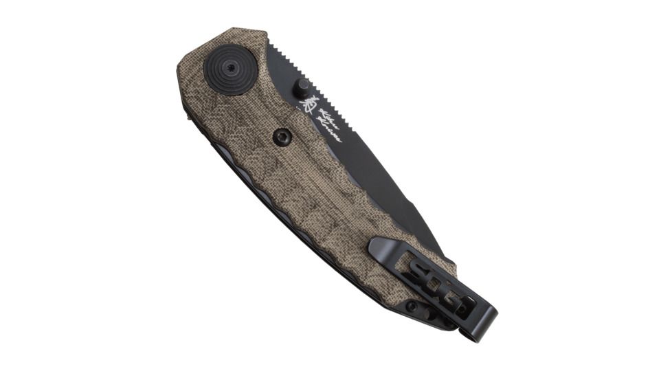 SOG Specialty Knives &amp; Tools Kiku Assisted VG10 Folding Knife, Black, KU-3002