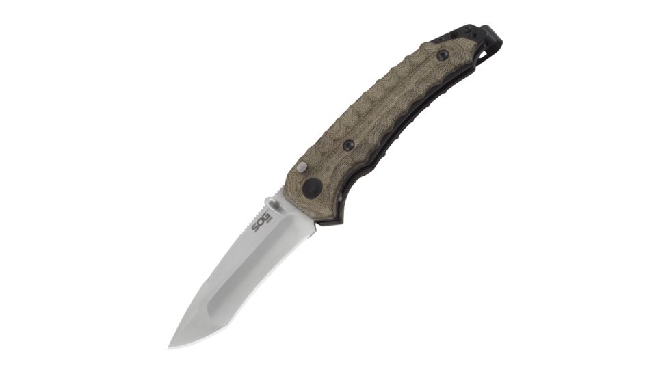 SOG Specialty Knives &amp; Tools Kiku Assisted VG10 Folding Knife, Satin, KU-3001