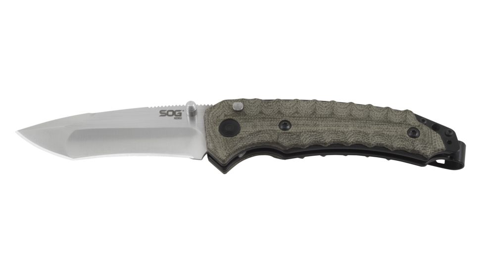 SOG Specialty Knives &amp; Tools Kiku Assisted VG10 Folding Knife, Satin, KU-3001