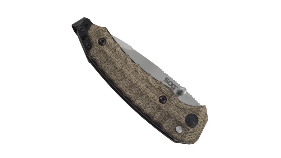 SOG Specialty Knives &amp; Tools Kiku Assisted VG10 Folding Knife, Satin, KU-3001