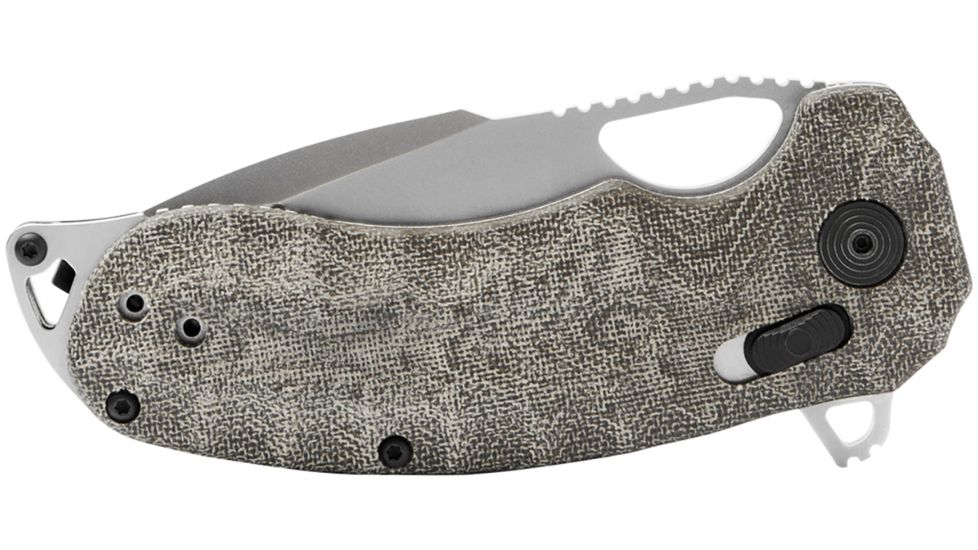 SOG Specialty Knives &amp; Tools Kiku XR Satin Folding Knife, Silver, 12-27-01-57