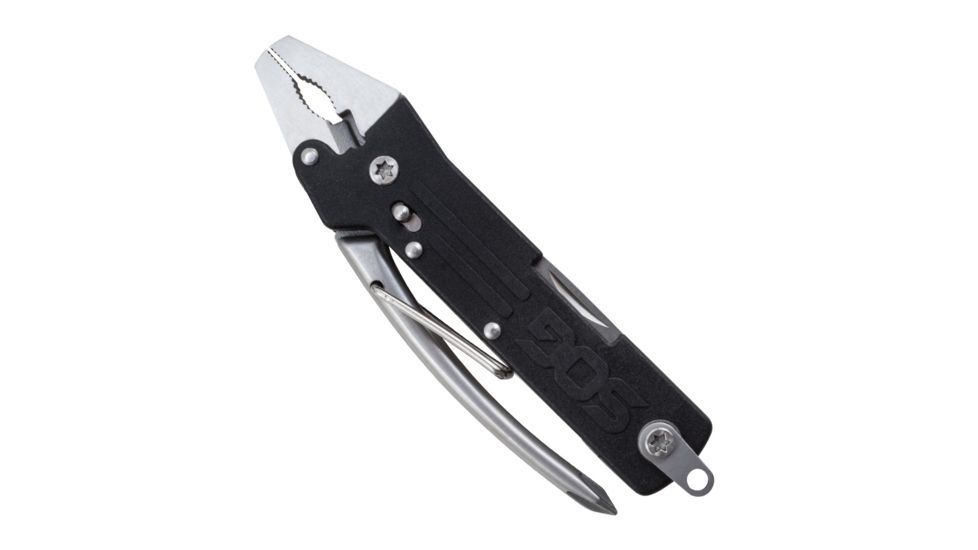 SOG Specialty Knives &amp; Tools Micro ToolClip Multi-Tool, Bead Blast, TC1001-CP