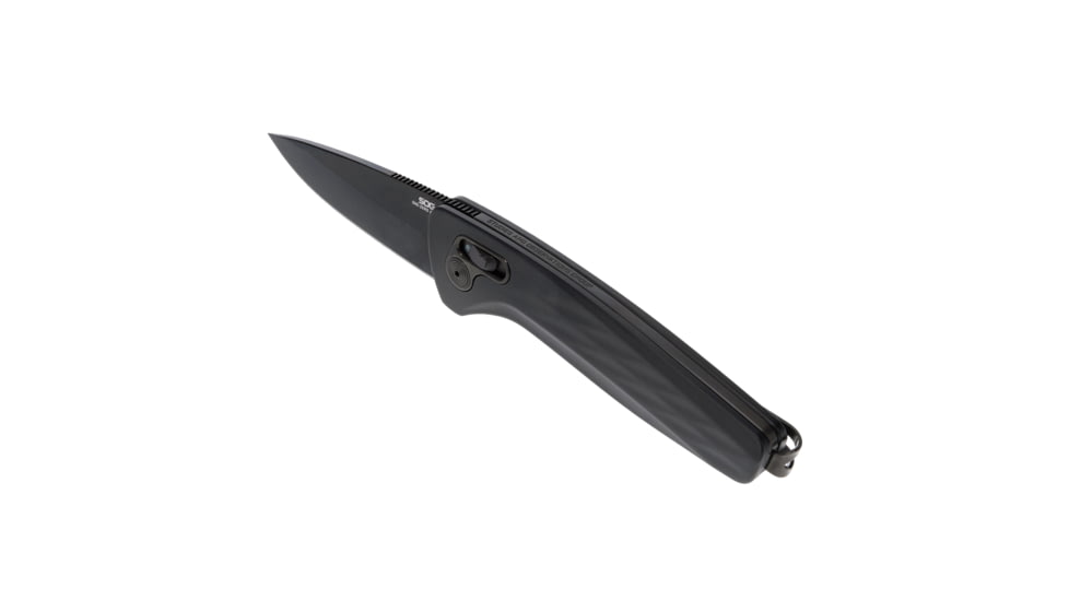 SOG Specialty Knives &amp; Tools One-Zero Auto Folding Knives, Black/Chrome, SOG-15-73-01-57