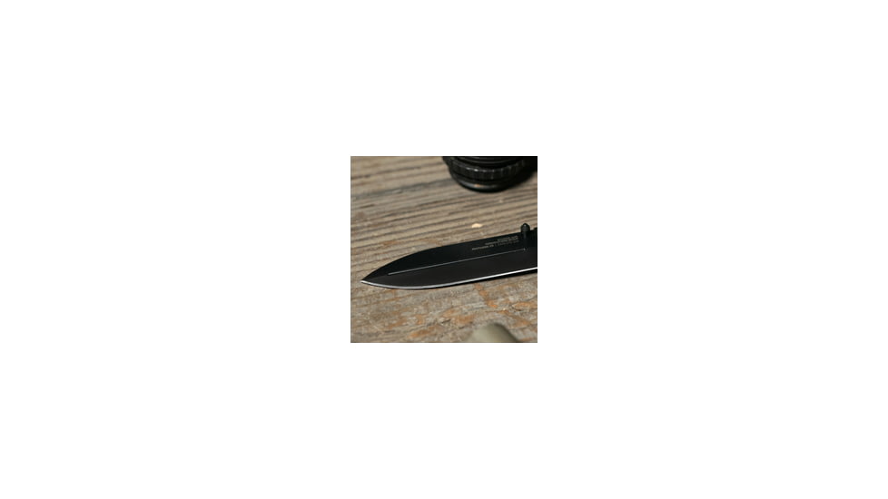 SOG Specialty Knives &amp; Tools Pentagon XR Automatic Folding Knife, 3.63in, CTS-XHP Stainless, Spear Point Blade, Black Oxide, OD Green G10 Handle, 12-61-02-57