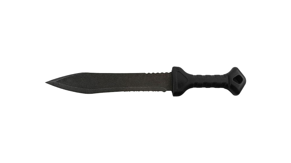 SOG Phantom Strike II Machete Fixed Blade Knife 12.6" Spear Point 420 Black Blade Glass Reinforced Nylon (GRN) Handle Black