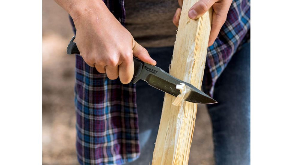 SOG Specialty Knives &amp; Tools Pillar Fixed Blade Knife, Satin, UF1001-BX