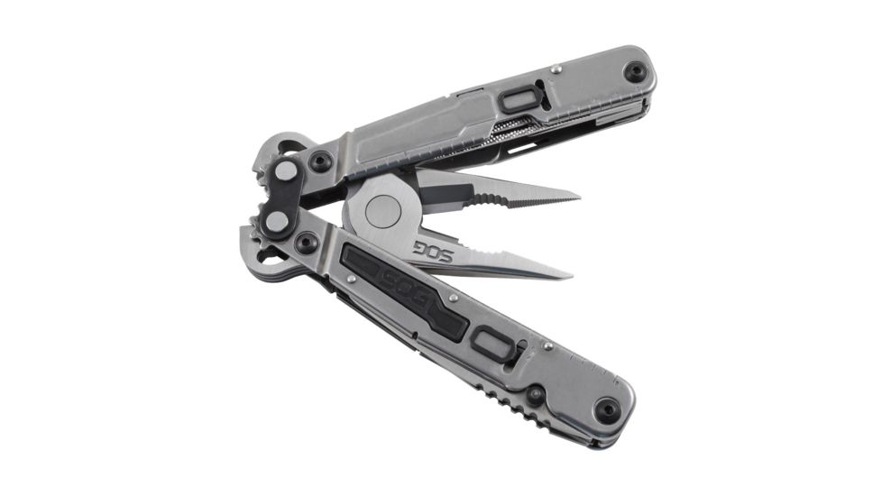 SOG Specialty Knives &amp; Tools PowerGrab Molded Sheath Multi-Tool, Satin, PM1001-CP