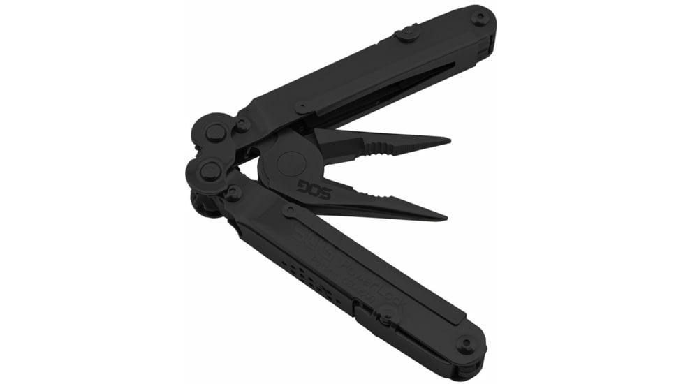 SOG Specialty Knives &amp; Tools Powerlock EOD Scissors Multi-Tool w/ Nylon Sheath, Black Oxide Finish, Black/Black, SOG-B61N-CP