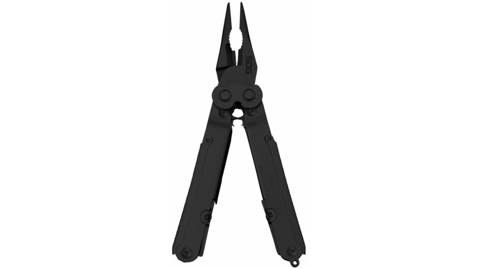 SOG Specialty Knives &amp; Tools Powerlock EOD Scissors Multi-Tool w/ Nylon Sheath, Black Oxide Finish, Black/Black, SOG-B61N-CP