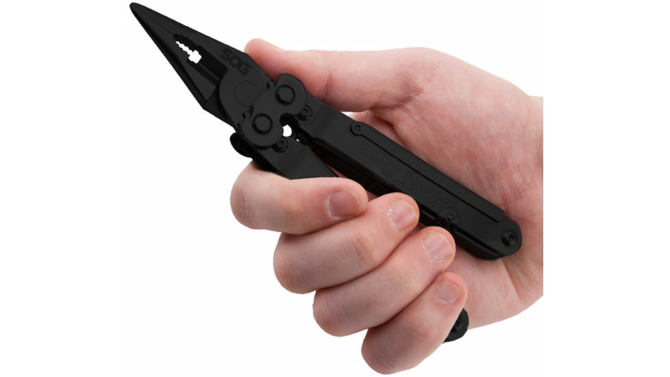 SOG Specialty Knives &amp; Tools Powerlock EOD Scissors Multi-Tool w/ Nylon Sheath, Black Oxide Finish, Black/Black, SOG-B61N-CP