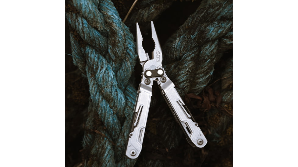 SOG Specialty Knives &amp; Tools PowerPint Multi-Tools, Stainless Steel Blade, Stone Wash Finish, Grey/Grey, SOG-PP1001-CP