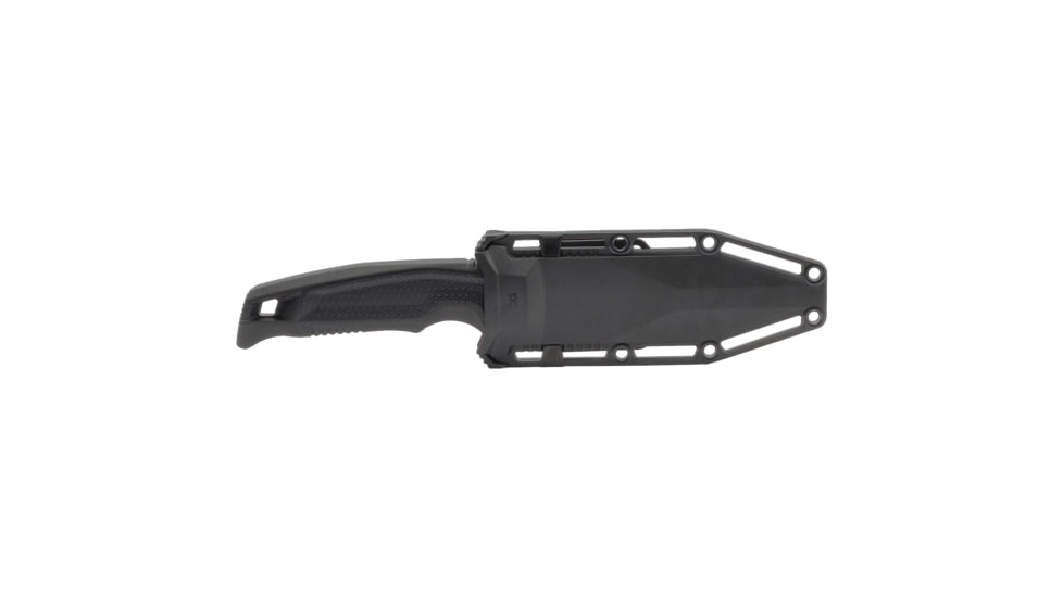SOG Specialty Knives &amp; Tools Recondo FX Fixed Blade Knives, 4.6in, Partially Serrated Edge, CRYO 440C Steel, Spear Point, Black, GRN / TPU Handle, Black, SOG-17-22-02-57